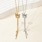 Butterfly Pendant Necklace [304 Stainless Steel,14K Gold Plated]