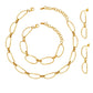 Hollow Large Chain Earrings/Bracelet/Necklace [304 Stainless Steel,18K Gold Plated]