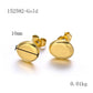 Flat Oval Earrings [304 Stainless Steel,18K Gold Plated]