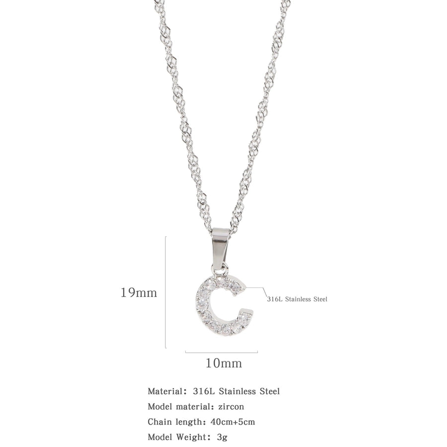 Constellation Zircon Pendant Necklace [304 Stainless Steel ]