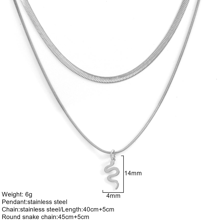 Double Layer Necklaces  [304 Stainless Steel]