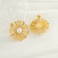 Dandelion Artificial Pearls Earrings [304 Stainless Steel,18K Gold Plated]