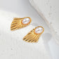 Mix Pearl Designs Earrings [304 Stainless Steel,14K Gold Plated]