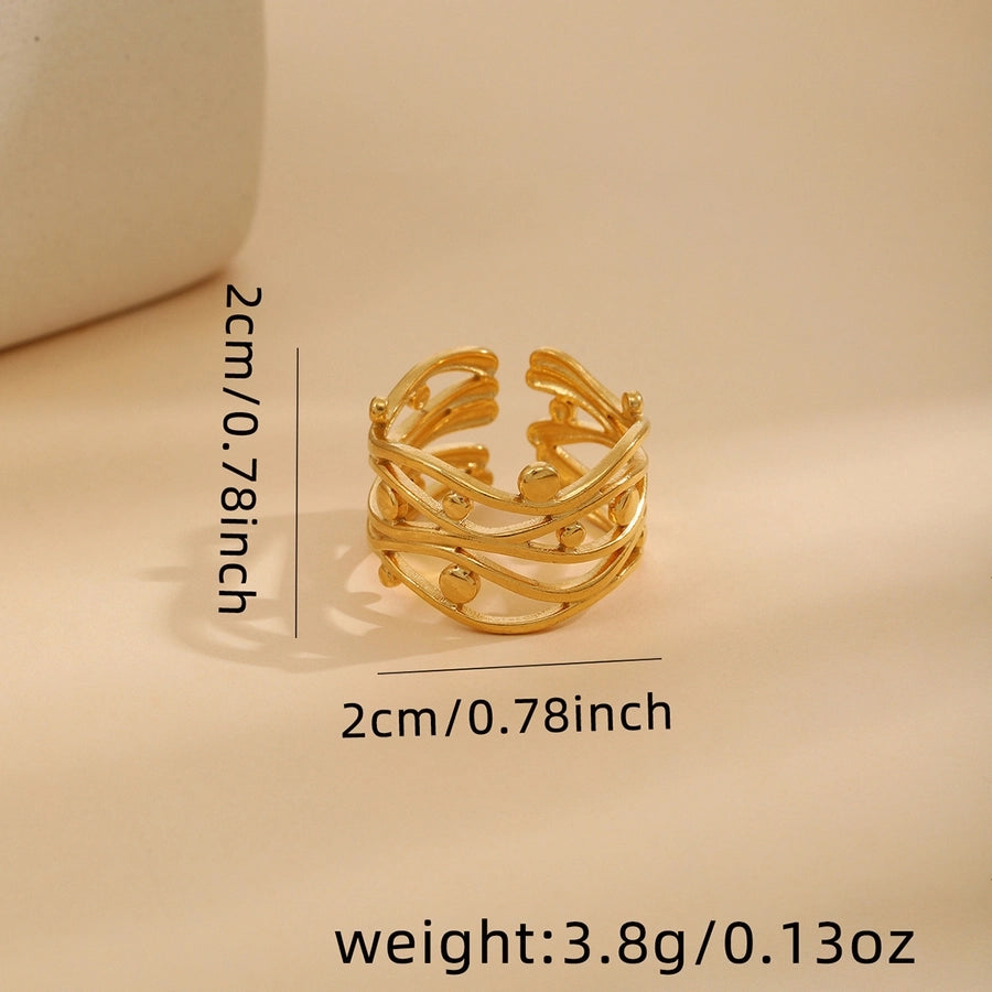 Mix Design Gold Ring [304 Stainless Steel]