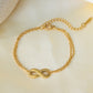 Infinity Bracelets/Earrings/Necklace [304 Stainless Steel 18K Gold Plated]