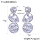 Luxurious Water Droplets Zircon Drop Earrings [304 Stainless Steel,18K Gold Plated]