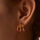 Pendientes de aro triple [304 acero inoxidable]