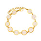 Round Agate, Tigereye Bracelet [304 Stainless Steel,18K Gold Plated]