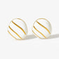 Round Enamel Ear Studs [304 Stainless Steel,16K Gold Plated]