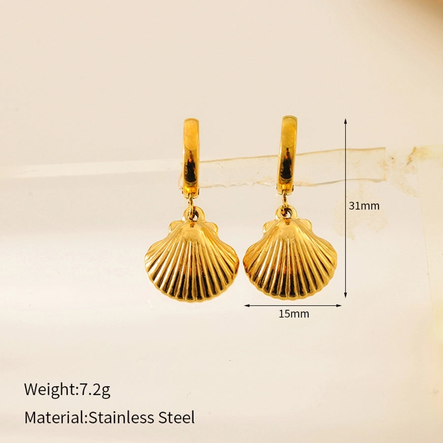 Mix Beach Designs Earrings [304 Stainless Steel,18K Gold Plated]