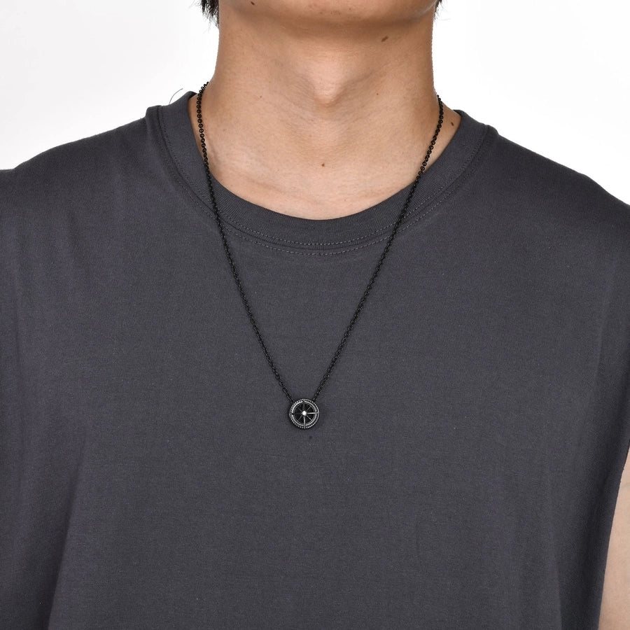 Basic Simple Style Round Pendant Necklace [304 Stainless Steel]