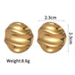 Irregular Round Earrings [304 Stainless Steel,18K Gold Plated]