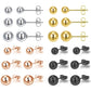 1 Pair Simple Style Round Stud Earrings [304 Stainless Steel 18K Gold Plated]