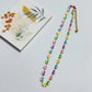 Rainbow Butterfly Bracelet/Necklace [304 Stainless Steel,18K Gold Plated]