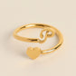 Letter Heart Ring [304 acero inoxidable]