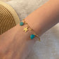 Marine Style Starfish Shell Fish Bracelet [304 Stainless Steel,18K Gold Plated]