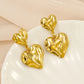 Heart/ Water Droplets Earrings [304 Stainless Steel,18K Gold Plated]