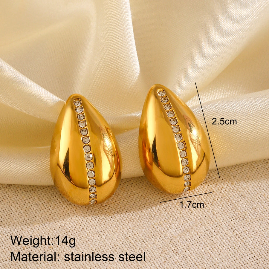 Heart Shape Bow Knot Earrings [304 Stainless Steel]