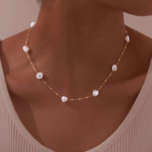 Pearl Necklace [201 Stainless Steel]