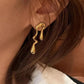 Melting Earrings [304 Stainless Steel,18K Gold Plated]