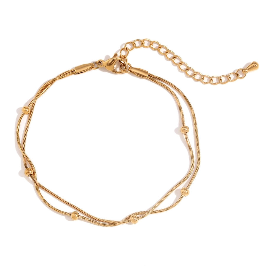 Layered Chain Anklet [304 rustfrit stål]