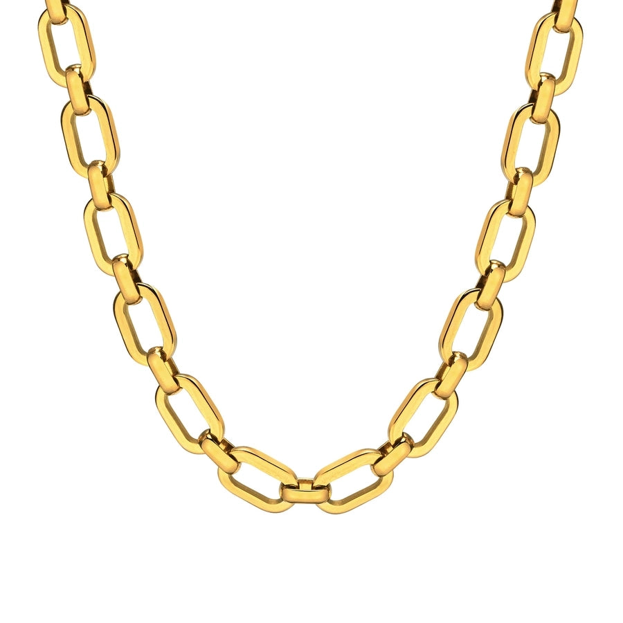 Cable Chain Bracelet/Necklace [304 Stainless Steel,18K Gold Plated]