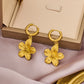 Flower Drop Earrings [316 Stainless Steel,18K Gold Plated]