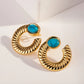 Vintage Turquoise Earrings [304 Stainless Steel,18K Gold Plated]