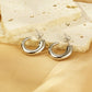 C Shape Hoop Earrings [304 Stainless Steel, 18K Gold Plated]