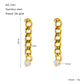 Mix Design Drop Earrings [304 Stainless Steel, 18K Gold Plated]