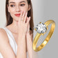 Zircon  Open Ring [201 Stainless Steel, 18K Gold Plated]