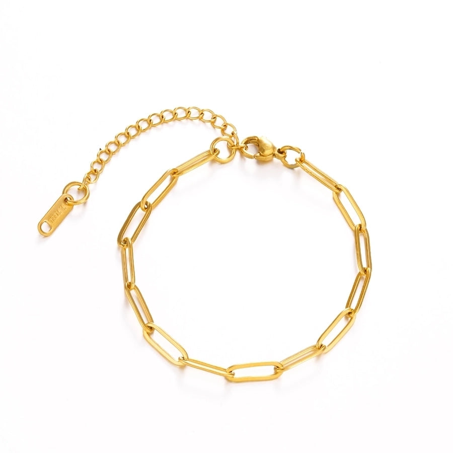 Link Chain Bracelet [304 Stainless Steel,18K Gold Plated]