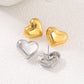 Heart Shape Earrings [304 Stainless Steel,18K Gold Plated]