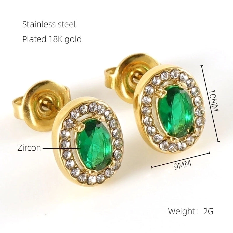 Glam Sun Water Droplets  Rhinestones Earrings [Stainless Steel,18K Gold Plated]