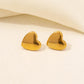 Heart Shape Earrings [304 Stainless Steel,18K Gold Plated]