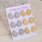 6 Pairs Simple Style Earrings Sets [304 Stainless Steel]