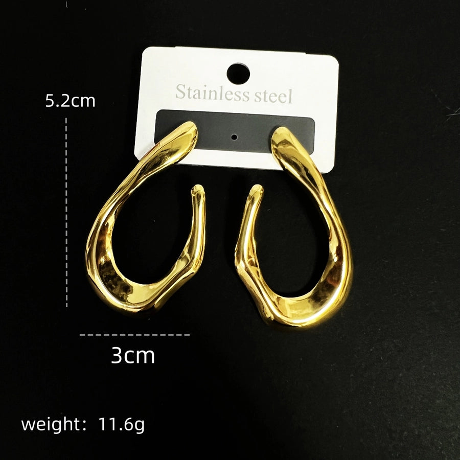 Gold Irregular Earrings [304 Stainless Steel]