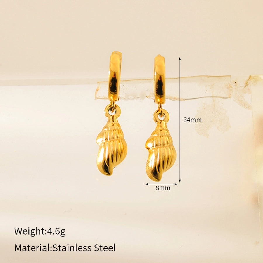 Mix Beach Designs Earrings [304 Stainless Steel,18K Gold Plated]