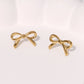 Bow Knot Earrings [304 Stainless Steel,18K Gold Plated]