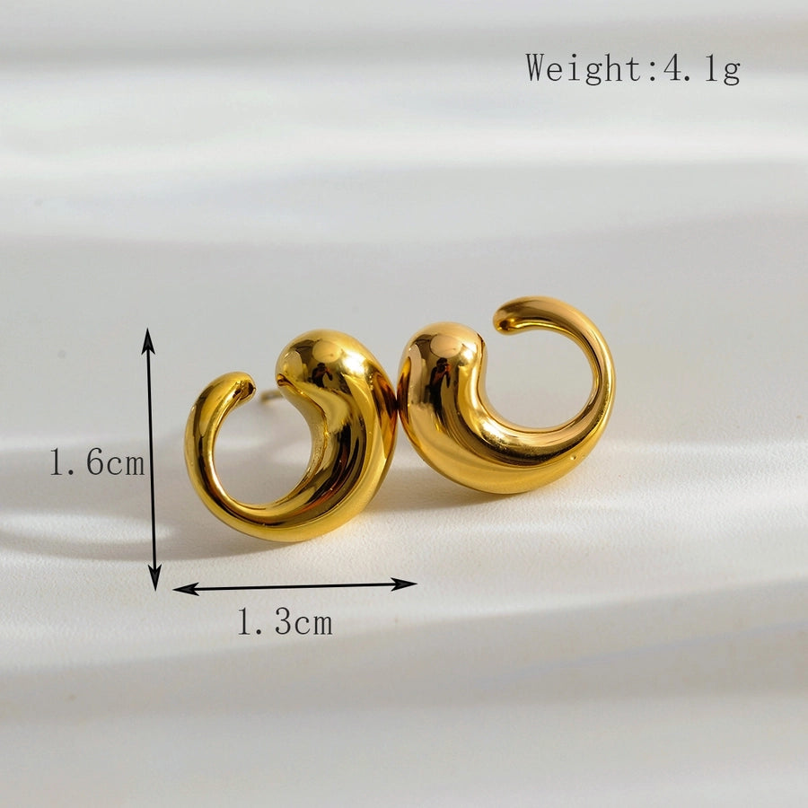 Modern Style Earrings [304 Stainless Steel,18K Gold Plated]