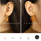 C Shape Solid Color Earrings [304 Stainless Steel,18K Gold Plated]