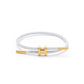 H Letter Wire Rope  Bracelets [304 Stainless Steel, 18K Gold Plated]