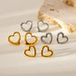 Cute Heart Shape Earrings [304 Stainless Steel,18K Gold Plated]