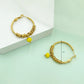 Round Beaded Natural StoneEarrings [304 Stainless Steel,14K Gold Plated]