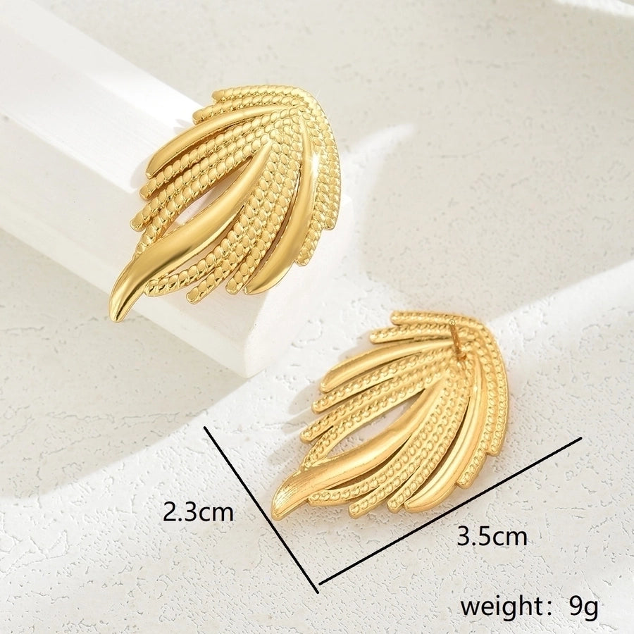 Mix Design Drop Earrings [201 Stainless Steel,18K Gold Plated]