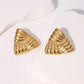 Triangle Pyramid Earrings [304 Stainless Steel,18K Gold Plated]