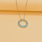 Hollow Round Pendant Necklace [304 Stainless Steel]