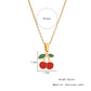 Fruit Necklace [304 Stainless Steel,18K Gold Plated]