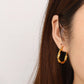 Twisted Hoop Earrings [304 Stainless Steel,18K Gold Plated]