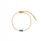 Rectangle  Zircon Bracelets [201,304 Stainless Steel,18K Gold Plated]